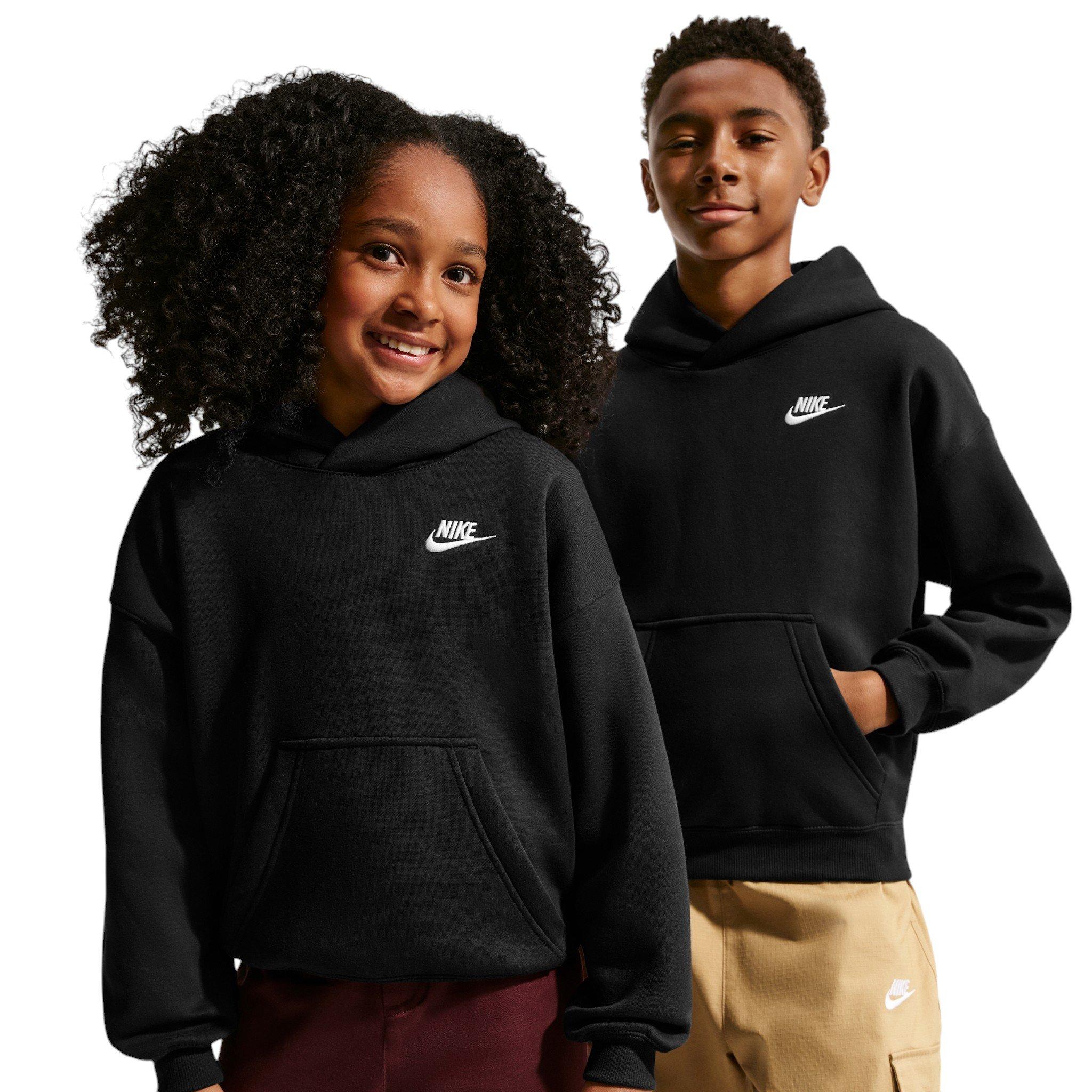 Nike Big Kids' Sportswear Club Fleece Oversized Hoodie - Black - BLACK